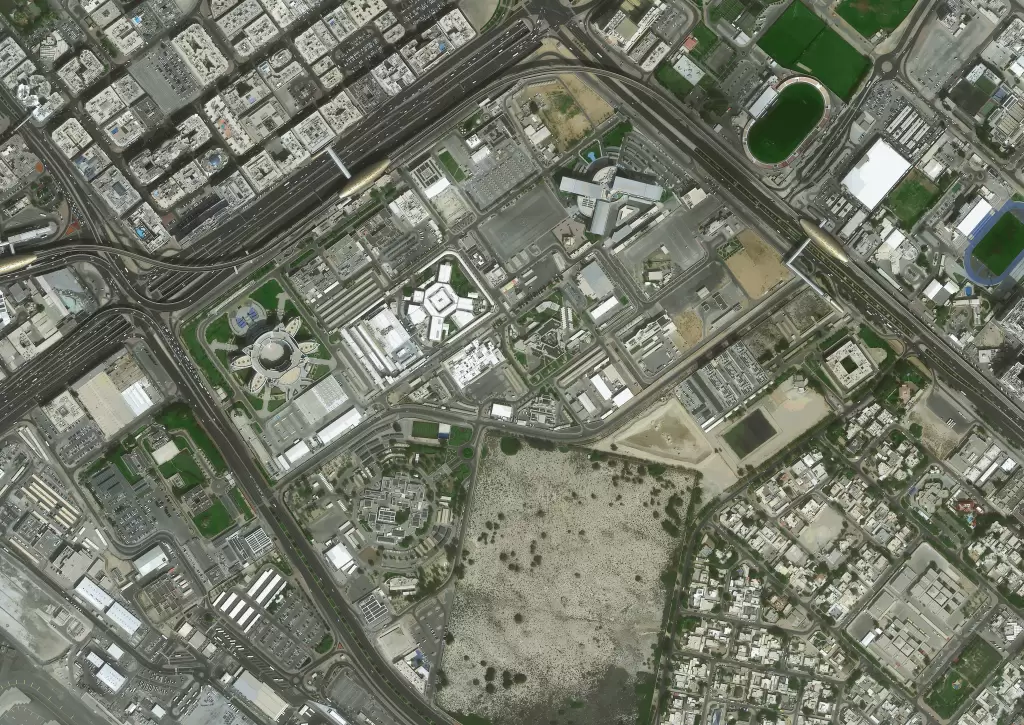 Satellite View of Dubai