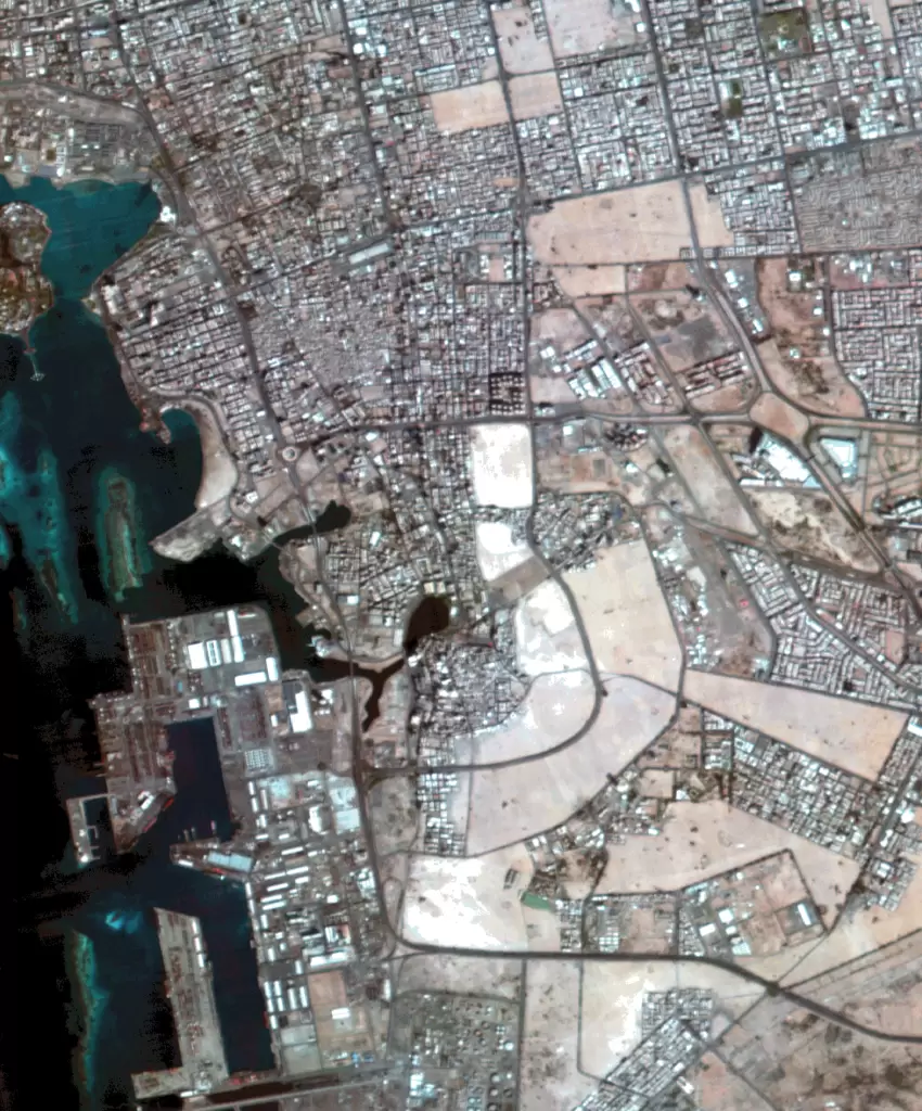 Hyperspectral Satellite View of Jeddah, Saudi Arabia
