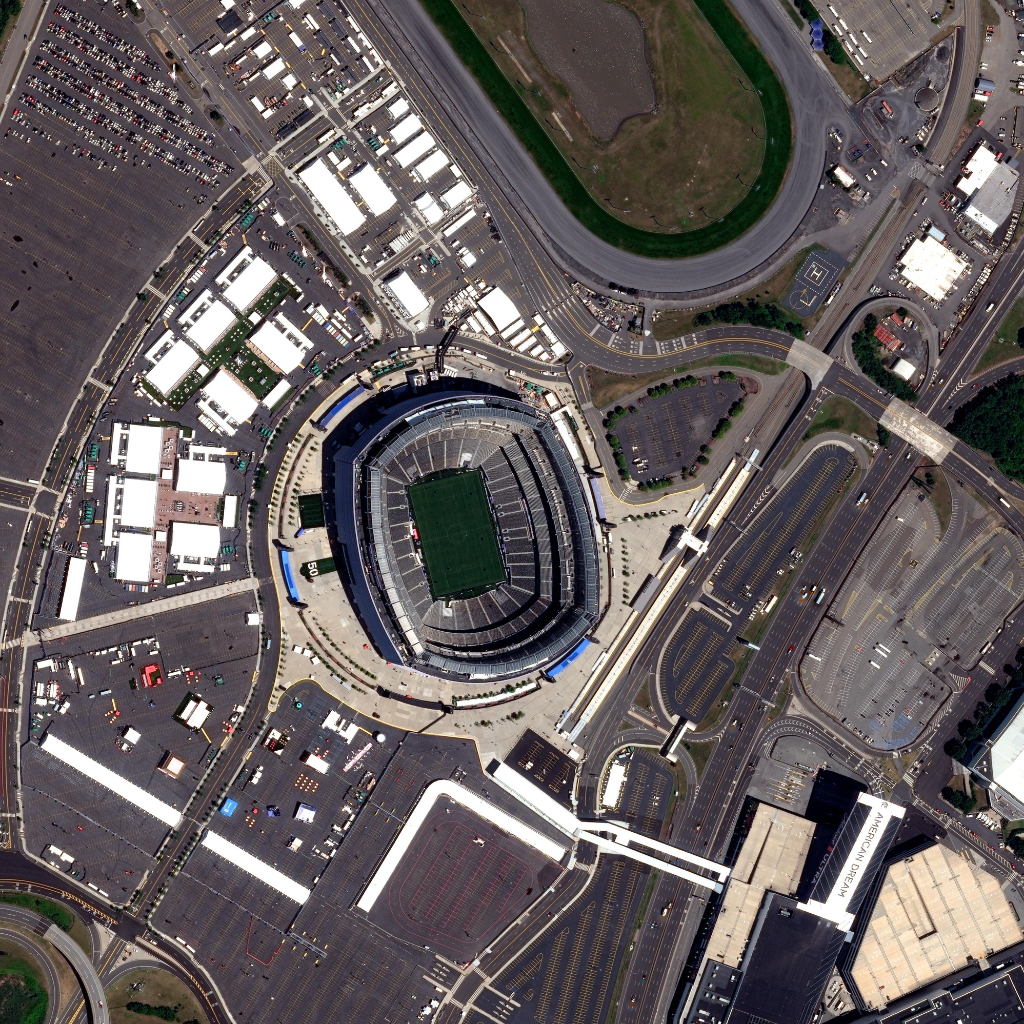 MetLife Stadium 30cm Satellite Imagery, Mono Imagery